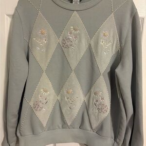 Alfred Dunner Light Green Sweater
